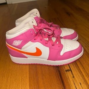 Pink and orange air jordan’s